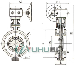 保溫蝶閥安裝尺寸圖 保溫蝶閥安裝尺寸圖