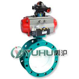 D641F46氣動襯氟蝶閥 （法蘭式） 